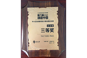 中小企業(yè)創(chuàng)新創(chuàng)業(yè)大賽全國總決賽三等獎(jiǎng)